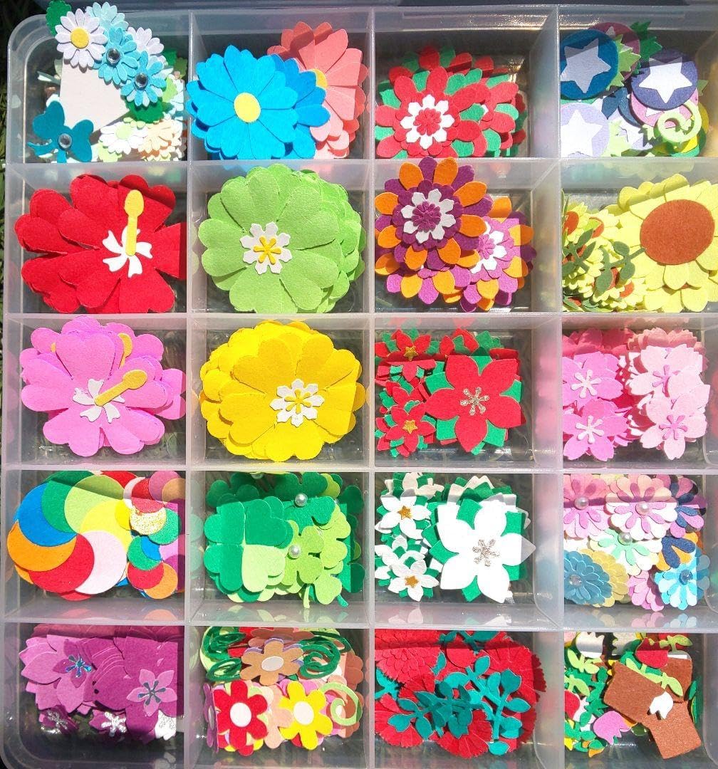 クラフトパンチ桜の花とカードのセット〜ピンク 色紙デコレーション 卒